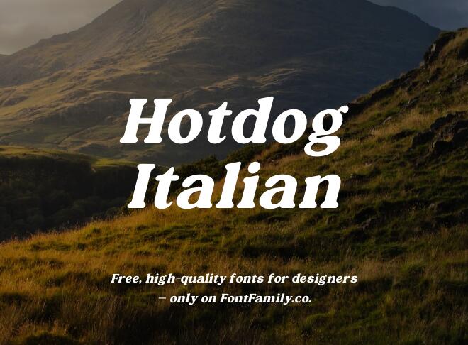Hotdog Italian Font