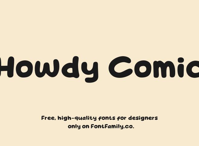 Howdy Comic Font