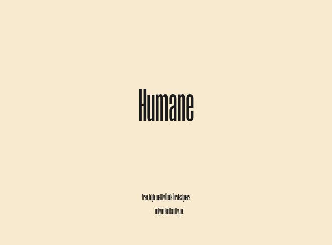 Humane Font