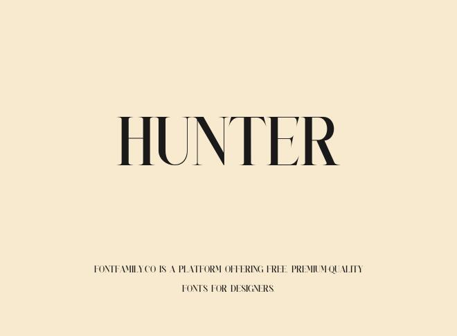 Hunter Font