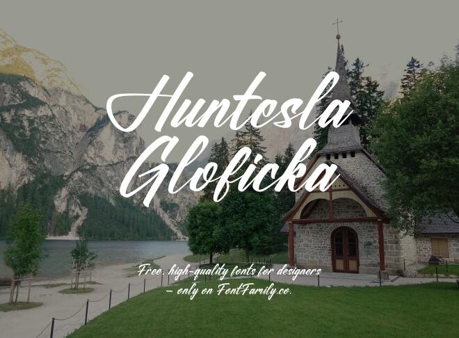 Huntesla Gloficka Font