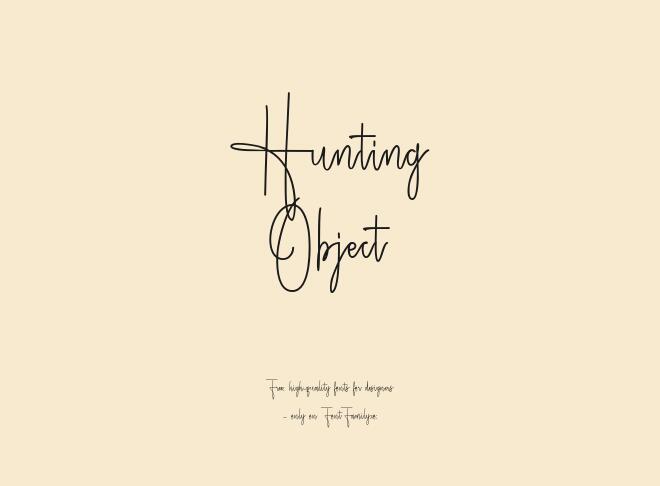 Hunting Object Font