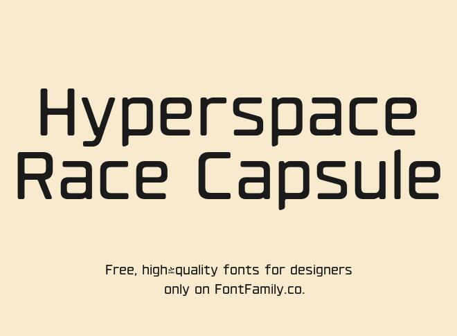Hyperspace Race Capsule Font
