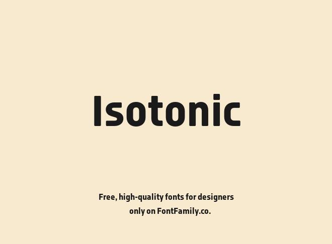 Isotonic Font