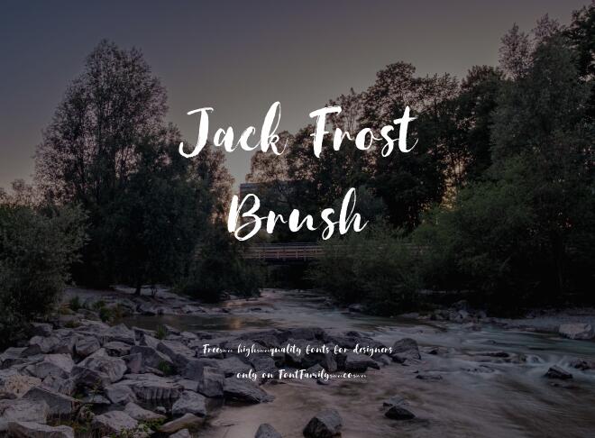 Jack Frost Brush Font
