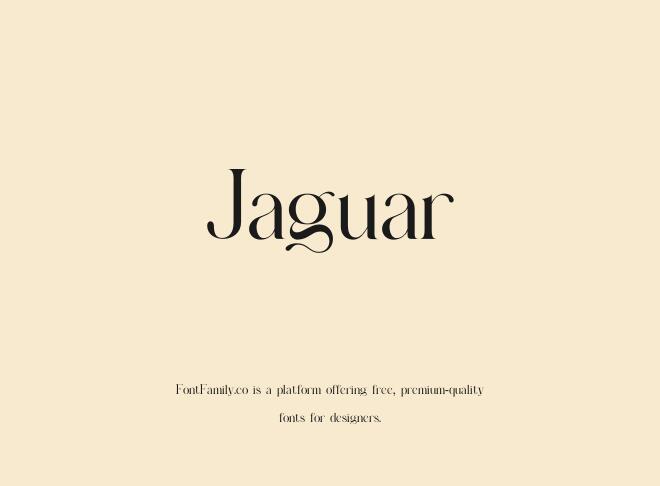 Jaguar Font