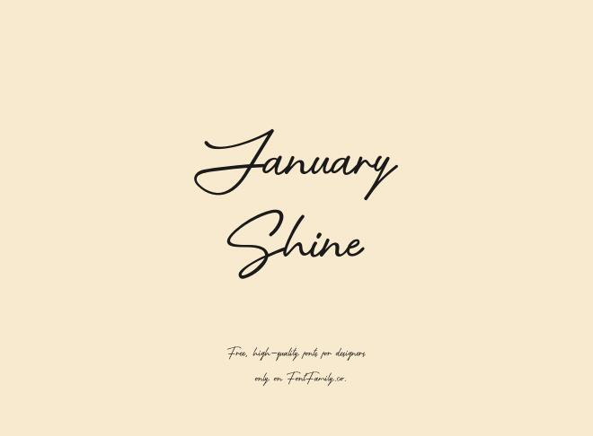 January Shine Font