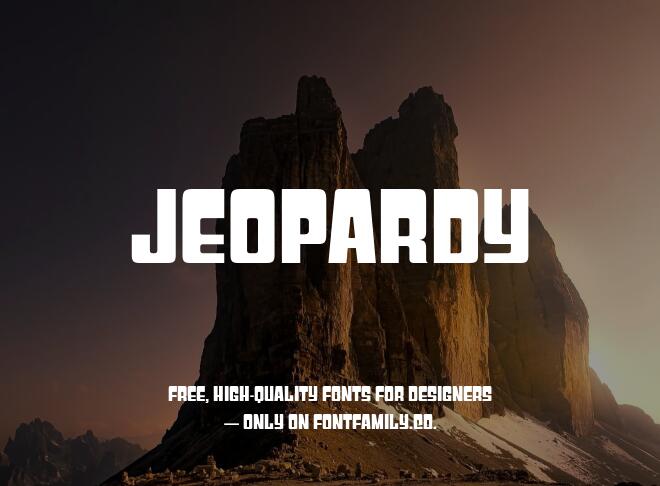 Jeopardy Font