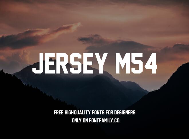 Jersey M54 Font