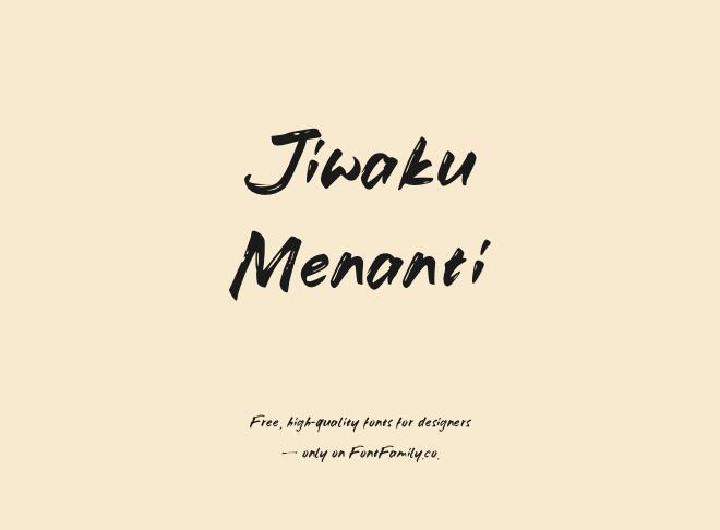 Jiwaku Menanti Font