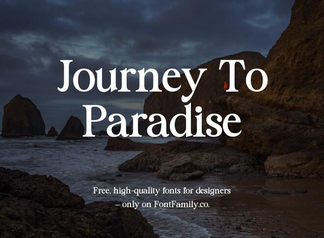 Journey To Paradise Font