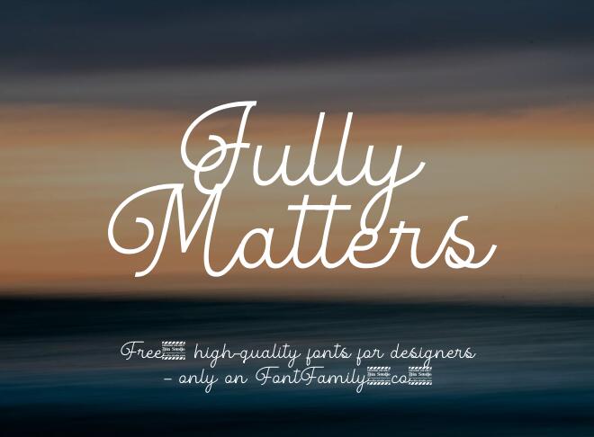 Jully Matters Font