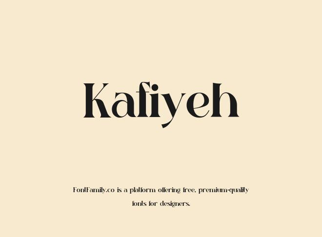 Kafiyeh Font