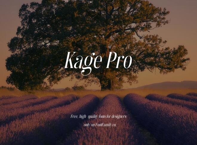 Kage Pro Font