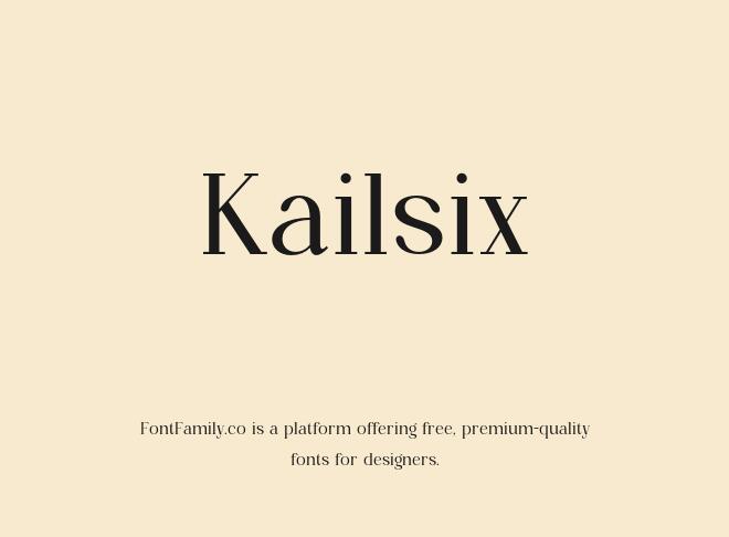 Kailsix Font