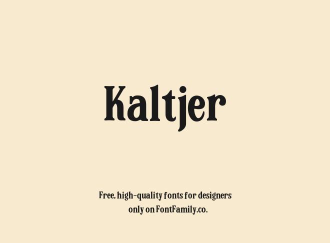 Kaltjer Font