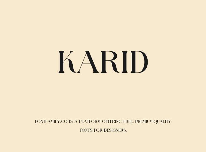 Karid Font