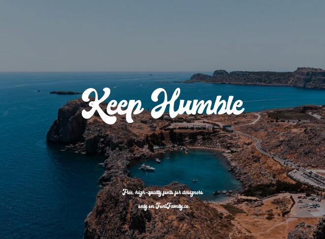 Keep Humble Font