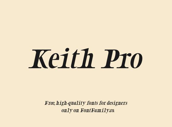 Keith Pro Font