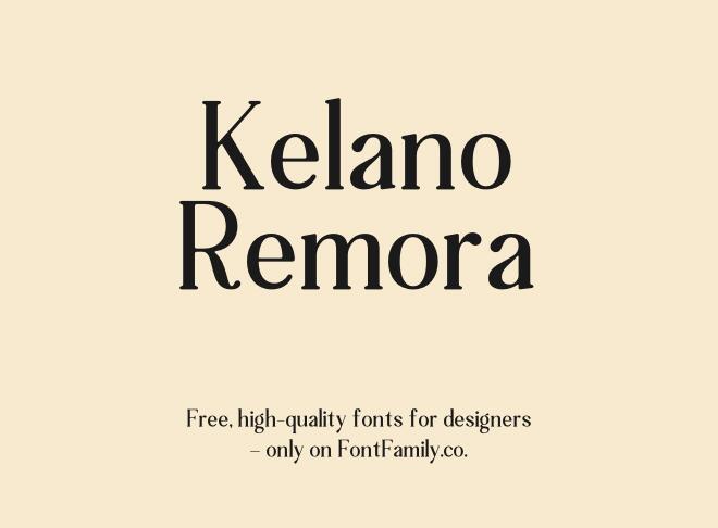 Kelano Remora Font