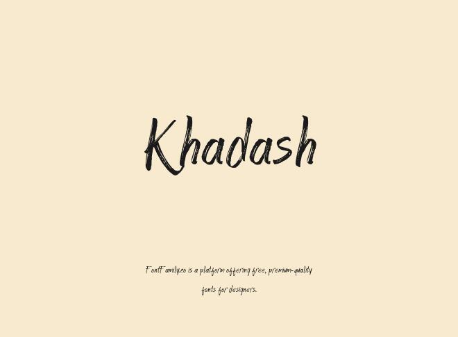 Khadash Font