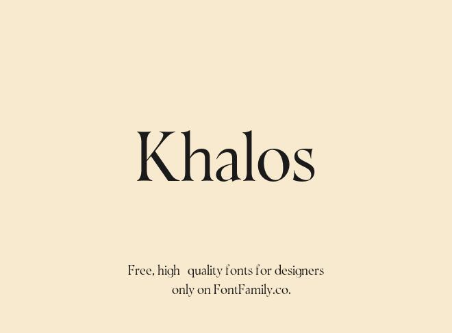 Khalos Font