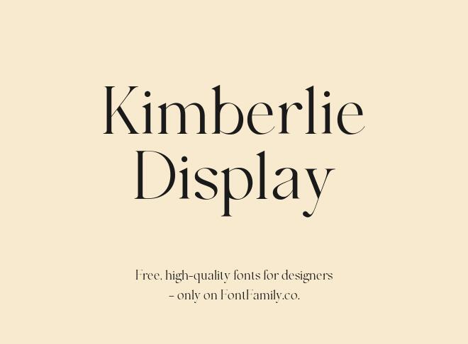 Kimberlie Display Font