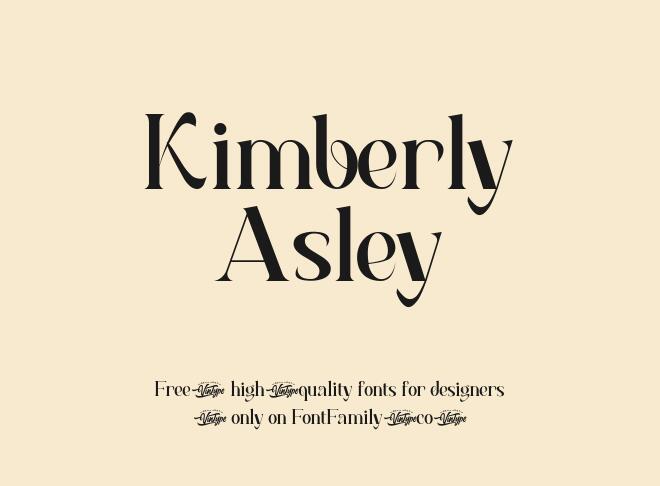 Kimberly Asley Font