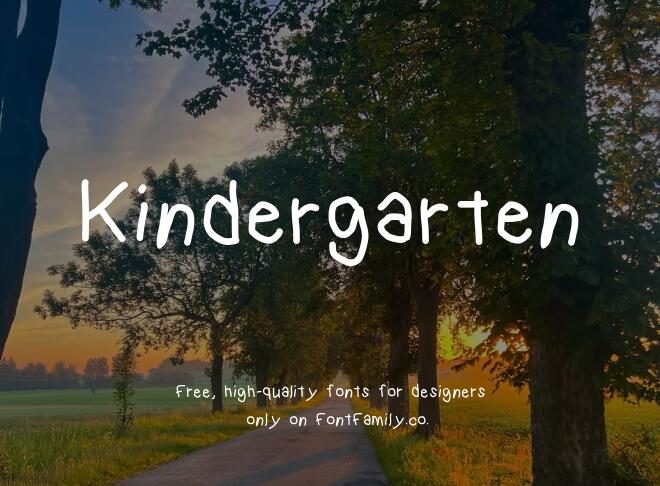 Kindergarten Font