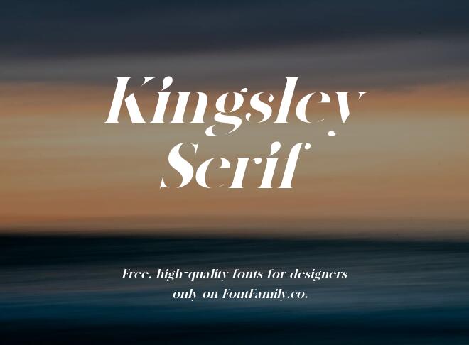 Kingsley Serif Font