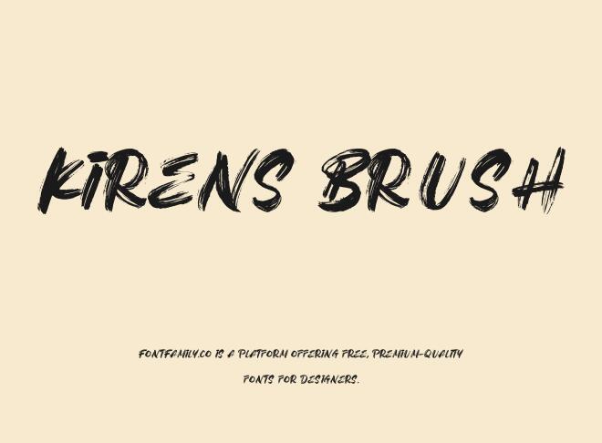 Kirens Brush Font