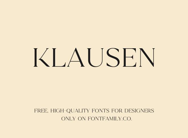 Klausen Font