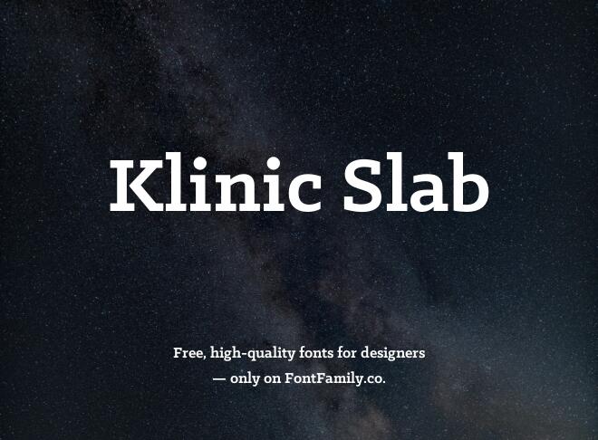 Klinic Slab Font