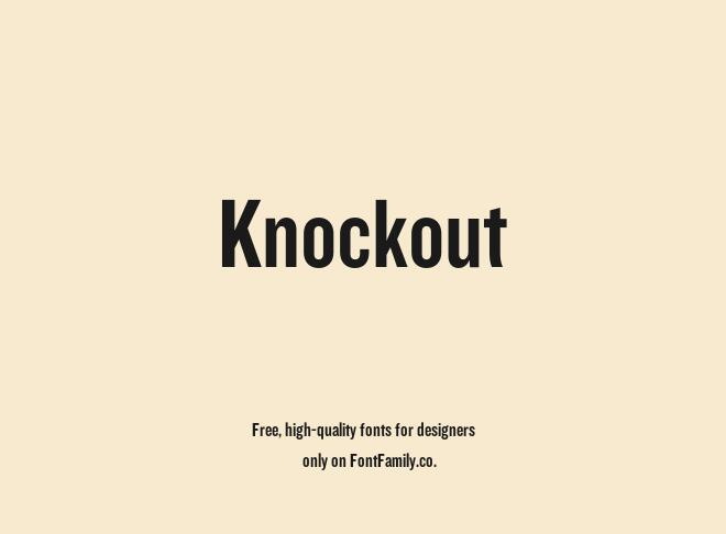 Knockout Font