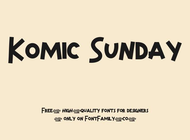Komic Sunday Font