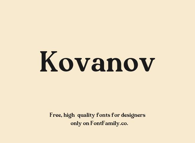 Kovanov Font