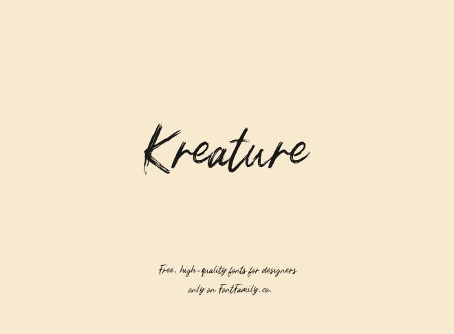 Kreature Font