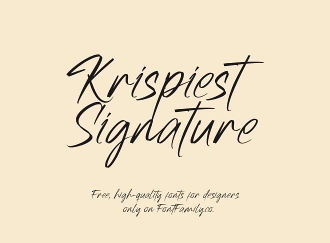 Krispiest Signature Font