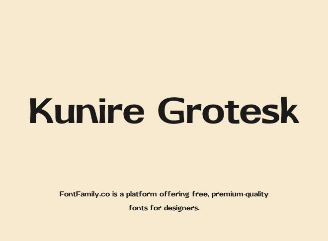 Kunire Grotesk Font