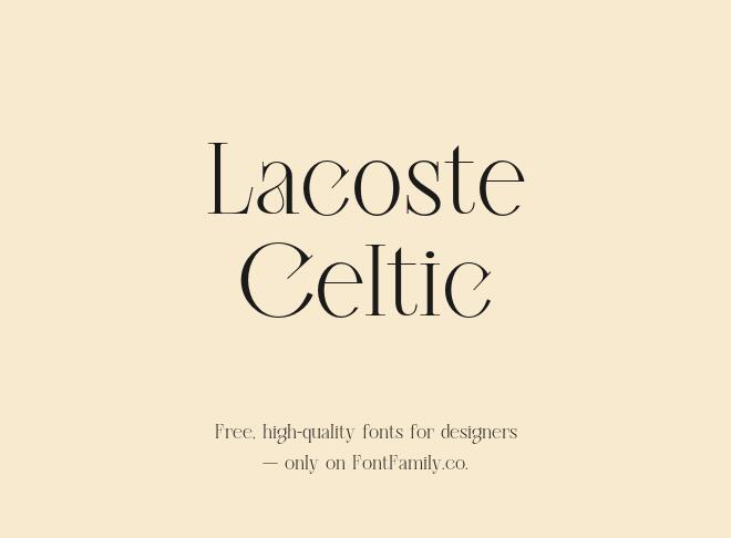 Lacoste Celtic Font