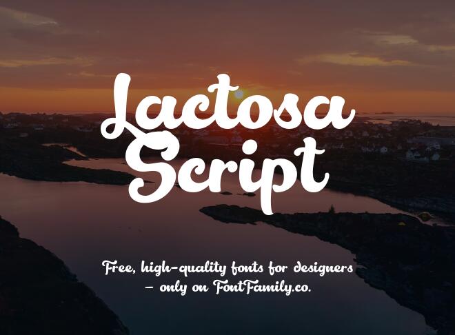 Lactosa Script Font
