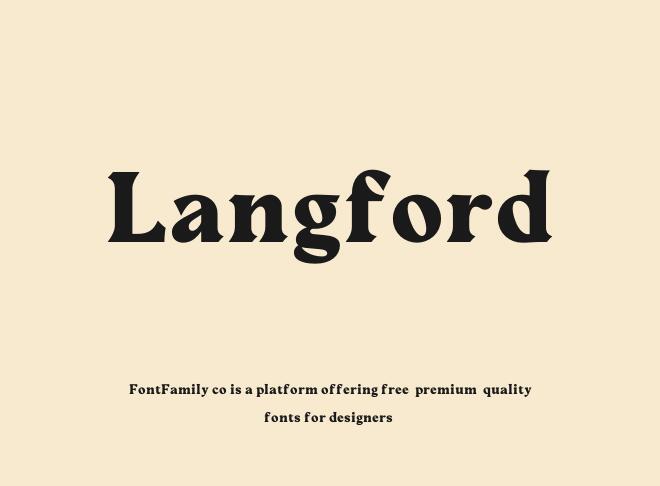 Langford Font