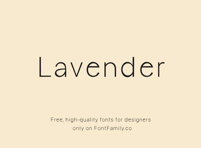 Lavender Font