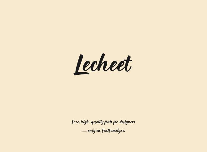 Lecheet Font