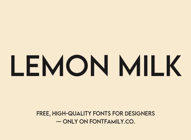 Lemon Milk Font