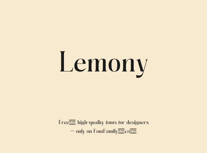 Lemony Font