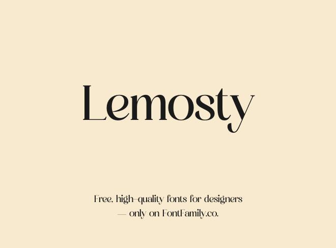 Lemosty Font