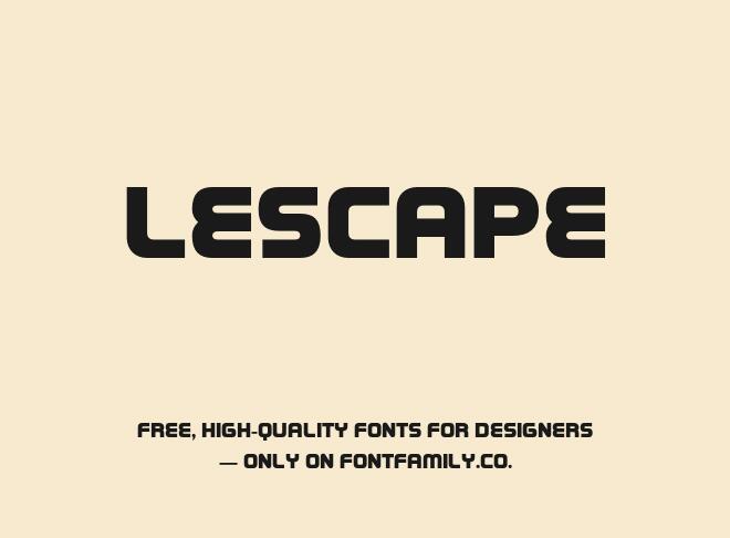 Lescape Font