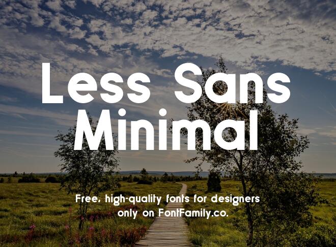 Less Sans Minimal Font
