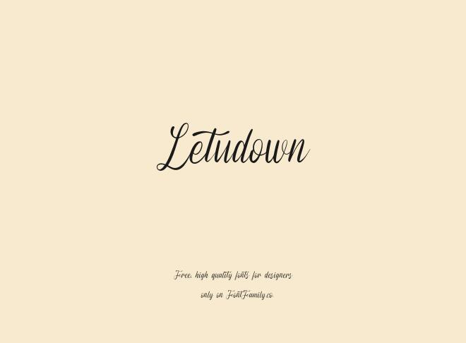 Letudown Font